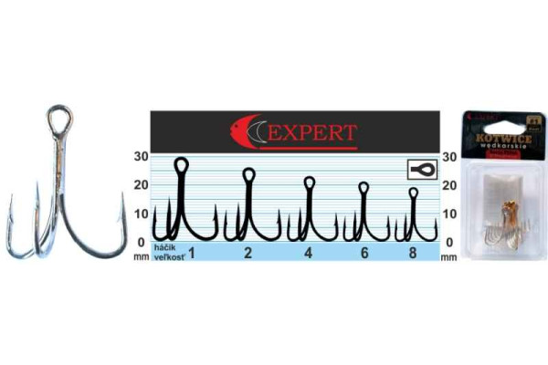 Trojháček s protihrotem Expert 1215 stříbrný