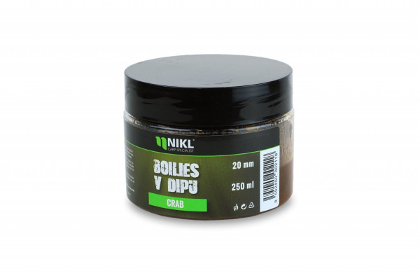 Nikl Boilies v dipu Crab 20mm, 250g