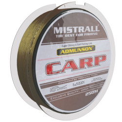 Mistrall vlasec Admunson carp 0,35mm 250m hnědý