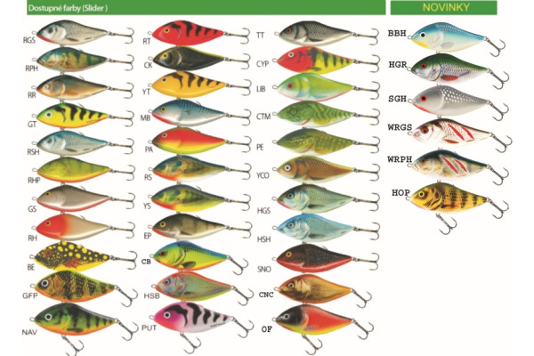 Salmo rybářské woblery SLIDER SD6F
