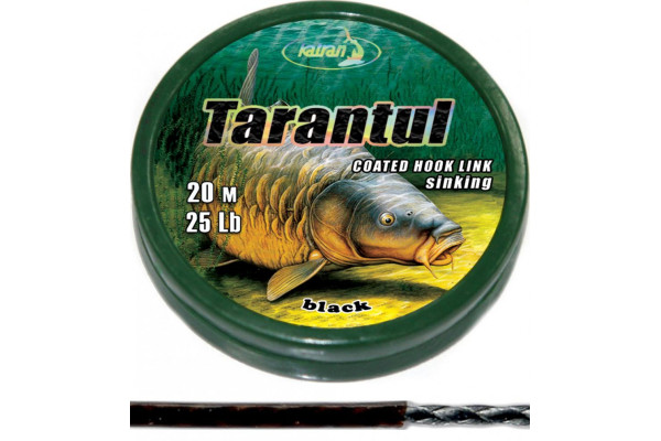 Katran Ztužená návazcová šňůrka Coated braided hook links TARANTUL 15lb 20m