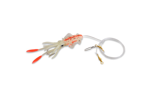 Aquantic návazec Octopus Leader Rig Orange Spotted Luminous