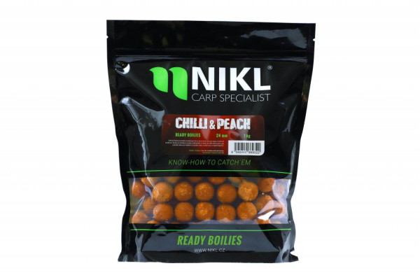 Nikl Ready boilie Chilli & Peach 18mm, 1kg