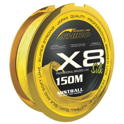 Mistrall šňůra Shiro Silk Braided Line X8 0,19mm 150m žlutá