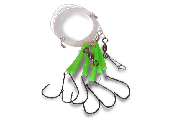 Aquantic systém pro lov okounů Circle Hook fluoro 8/0 zelená