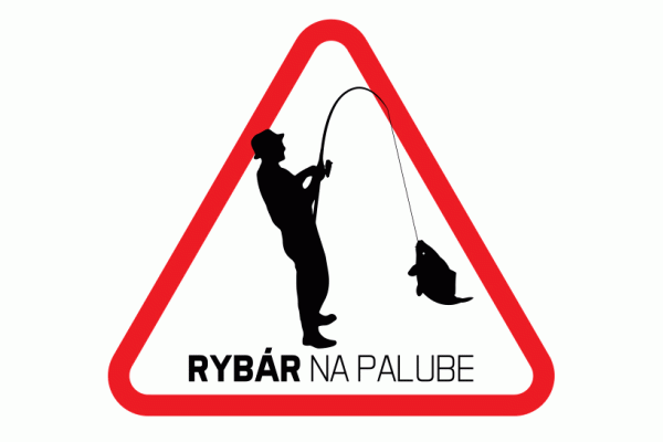 Nálepka - Rybář na palubě