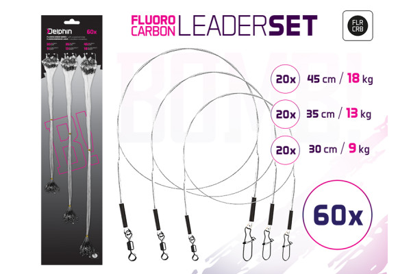 Set flurokarb. lanek BOMB! S obratl. a karabínkou