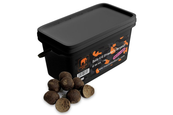 Mastodont Baits Boilies Krill Strawberry Bergamot 1 kg 36 mm 