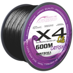 Mistrall šňůra X4 Black catfish 0,60mm 600m černá