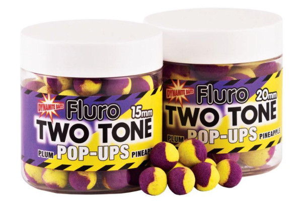 Dynamite Baits Pop-Ups Fluro Two Tone Plum&Pineapple15 mm