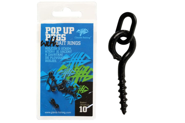 Giants fishing Kolíček s očkem Pop Up Pegs with Bait Rings (10ks)
